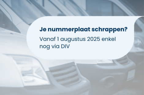 je nummerplaat schrappen